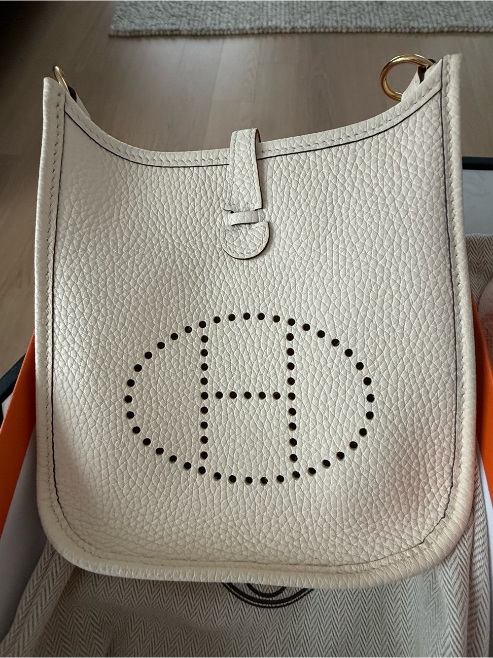Hermes Evelyne II Mini TPM 16 Crossbody Bag in Clemence - Picture 2 of 10